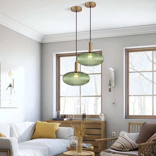 Melia - Lampe Suspendue En Verre Coloré Style Nordique