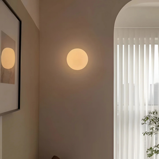 Eos - Applique Murale Minimaliste Ronde En Verre