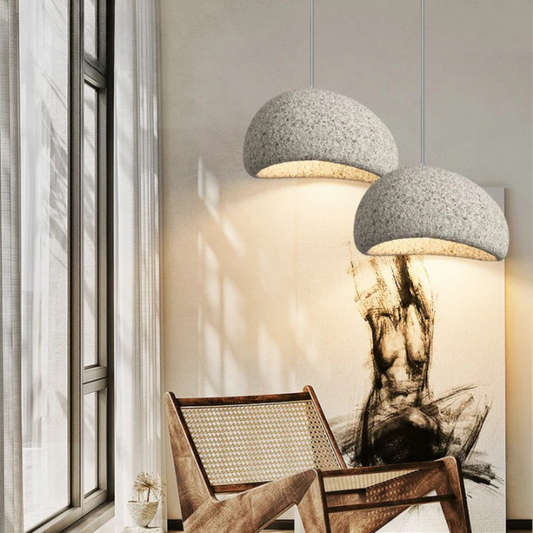 Lune - Lampe Suspendue Design Wabi-Sabi