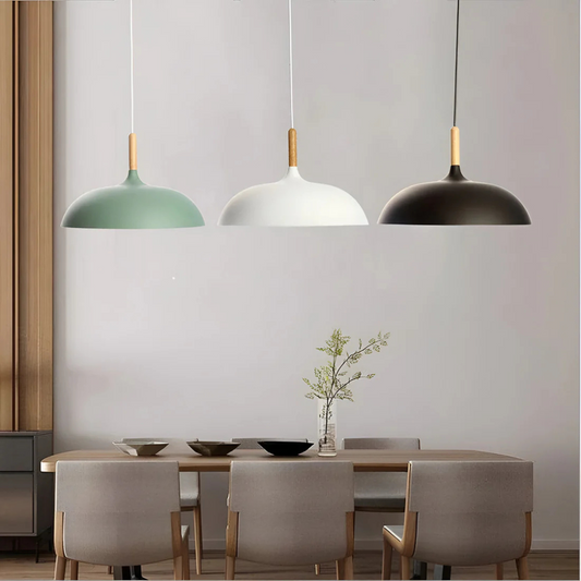 Lysa - Suspension Nordique En Bois Et Fer Forgé