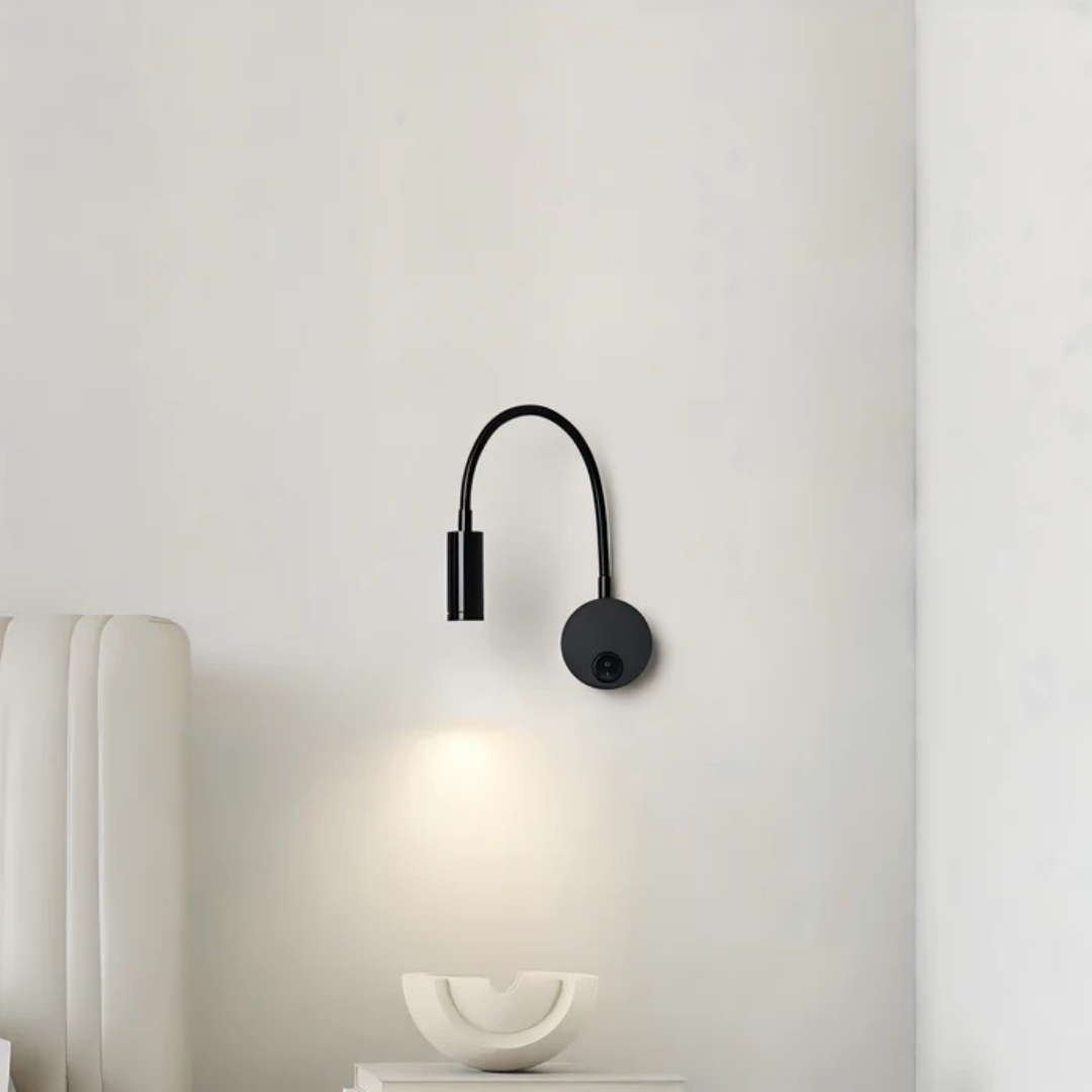 Lunis - Applique Murale LED Noire Flexible pour Intérieur