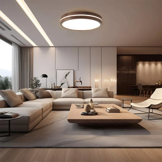 Ambrine - Plafonnier LED en Bois Élégant