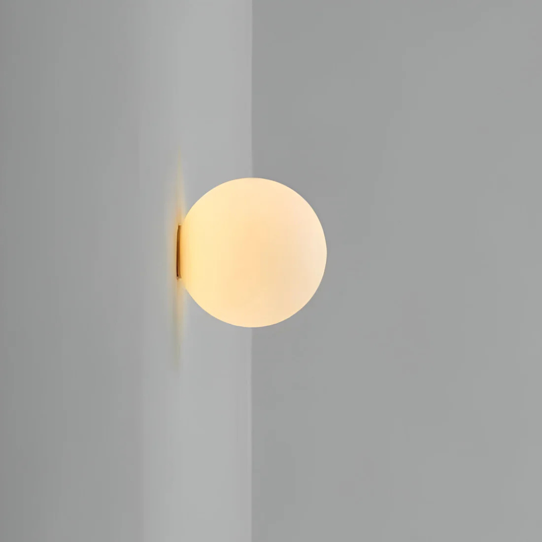 Eos - Applique Murale Minimaliste Ronde En Verre