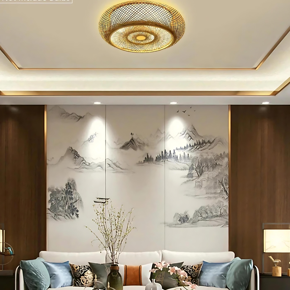 Noctrel - Plafonnier Naturel en Bambou