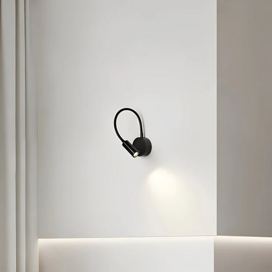 Lunis - Applique Murale LED Noire Flexible pour Intérieur
