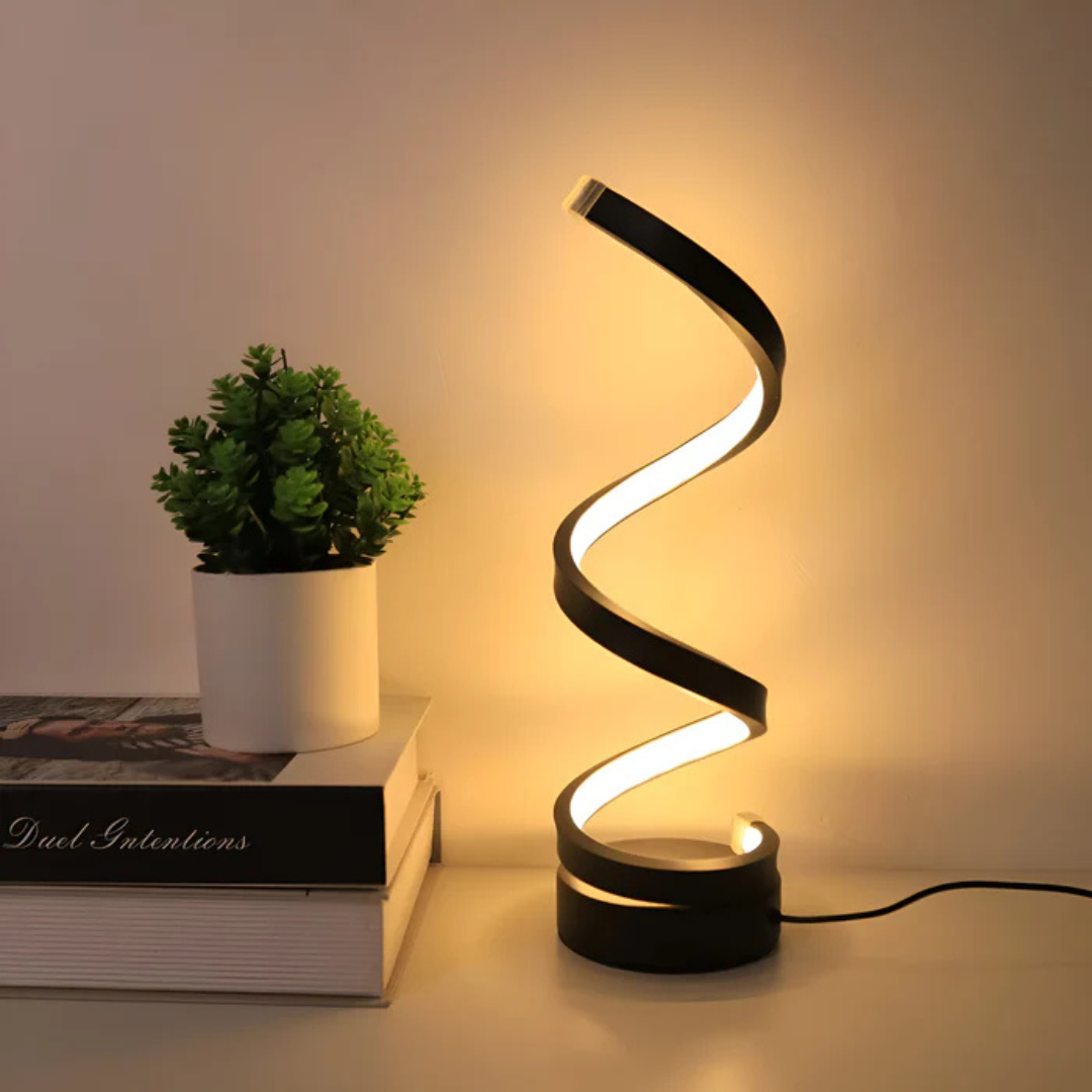 Orsavia - Lampe de Table LED avec Design en Spirale