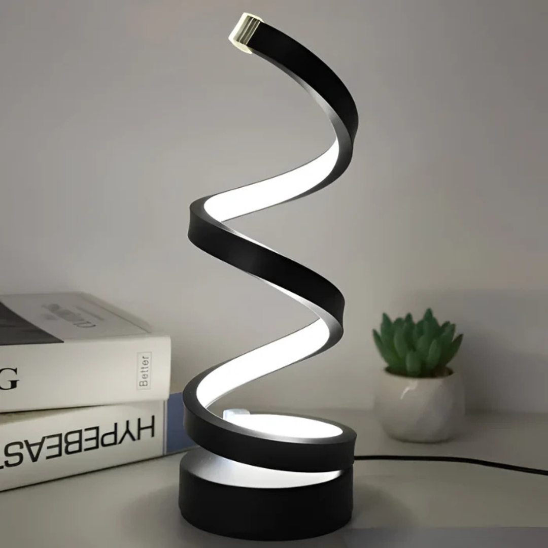 Orsavia - Lampe de Table LED avec Design en Spirale
