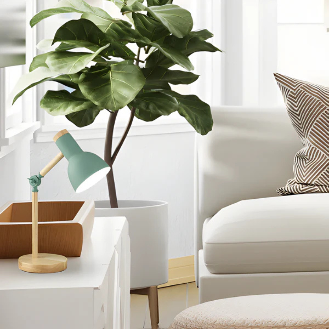 Calora - Lampe de Table LED Macaron Réglable en Bois