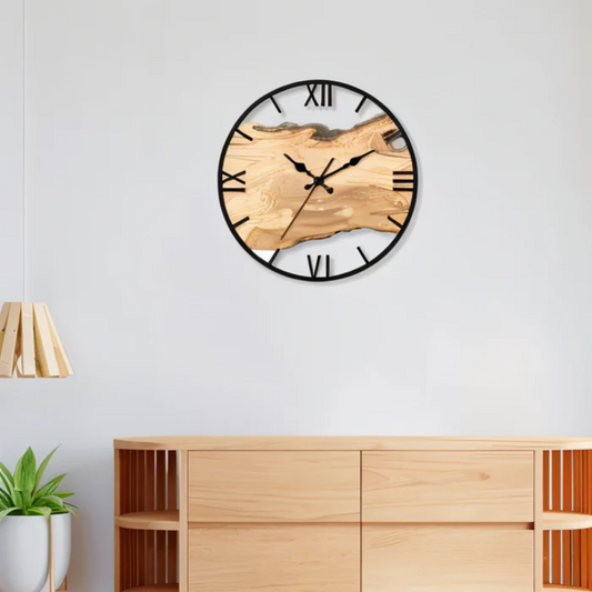 Noae – Horloge Murale Minimaliste Noire