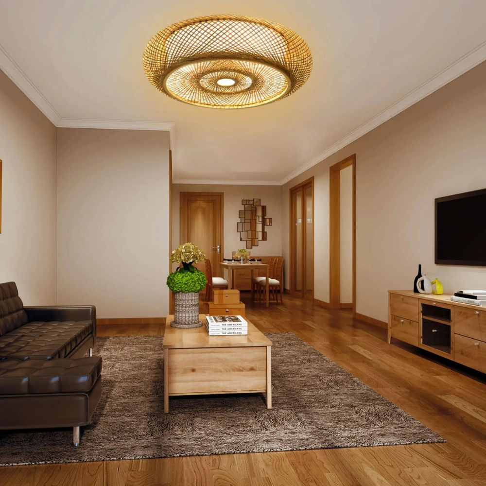 Noctrel - Plafonnier Naturel en Bambou