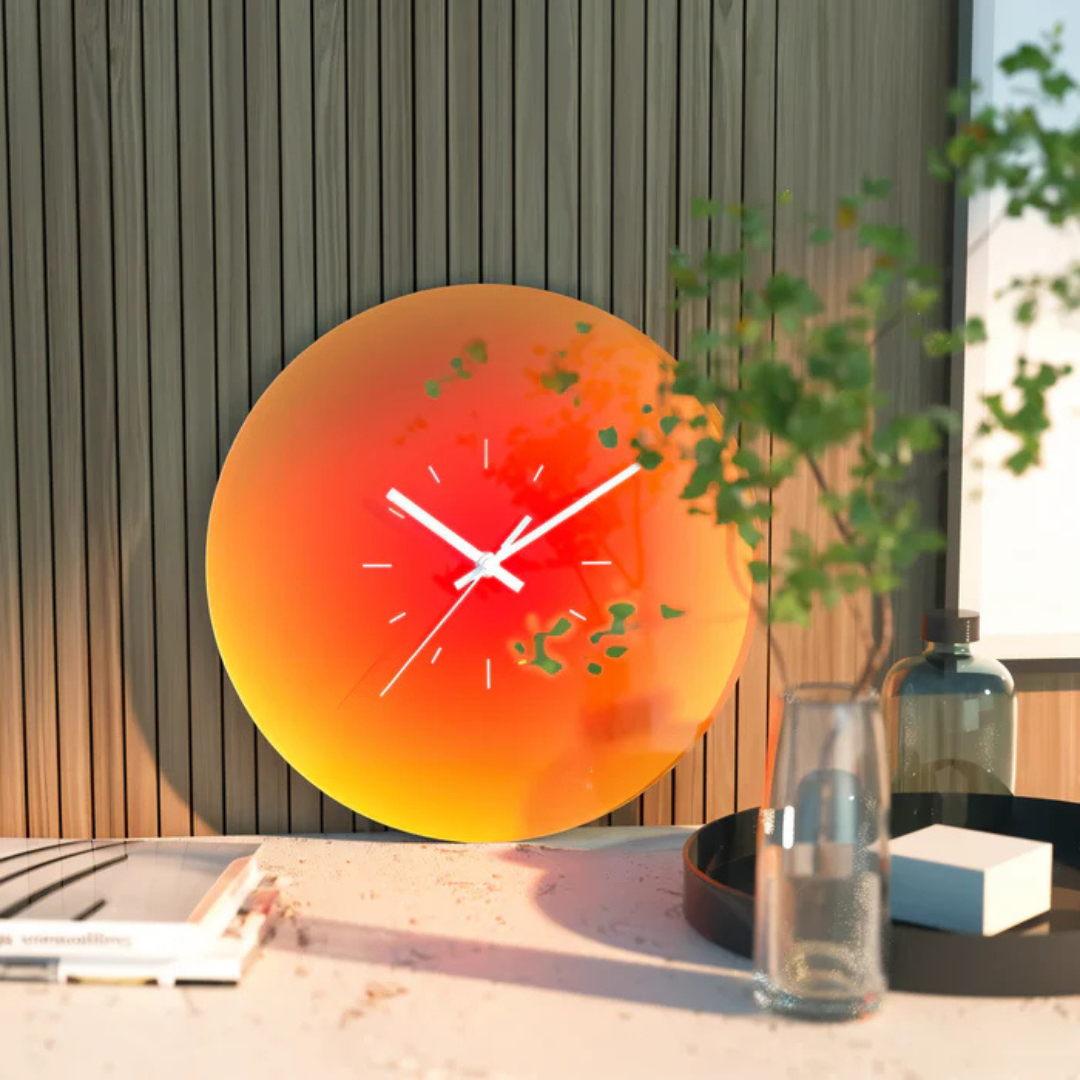Calia – Horloge Murale Design en Verre