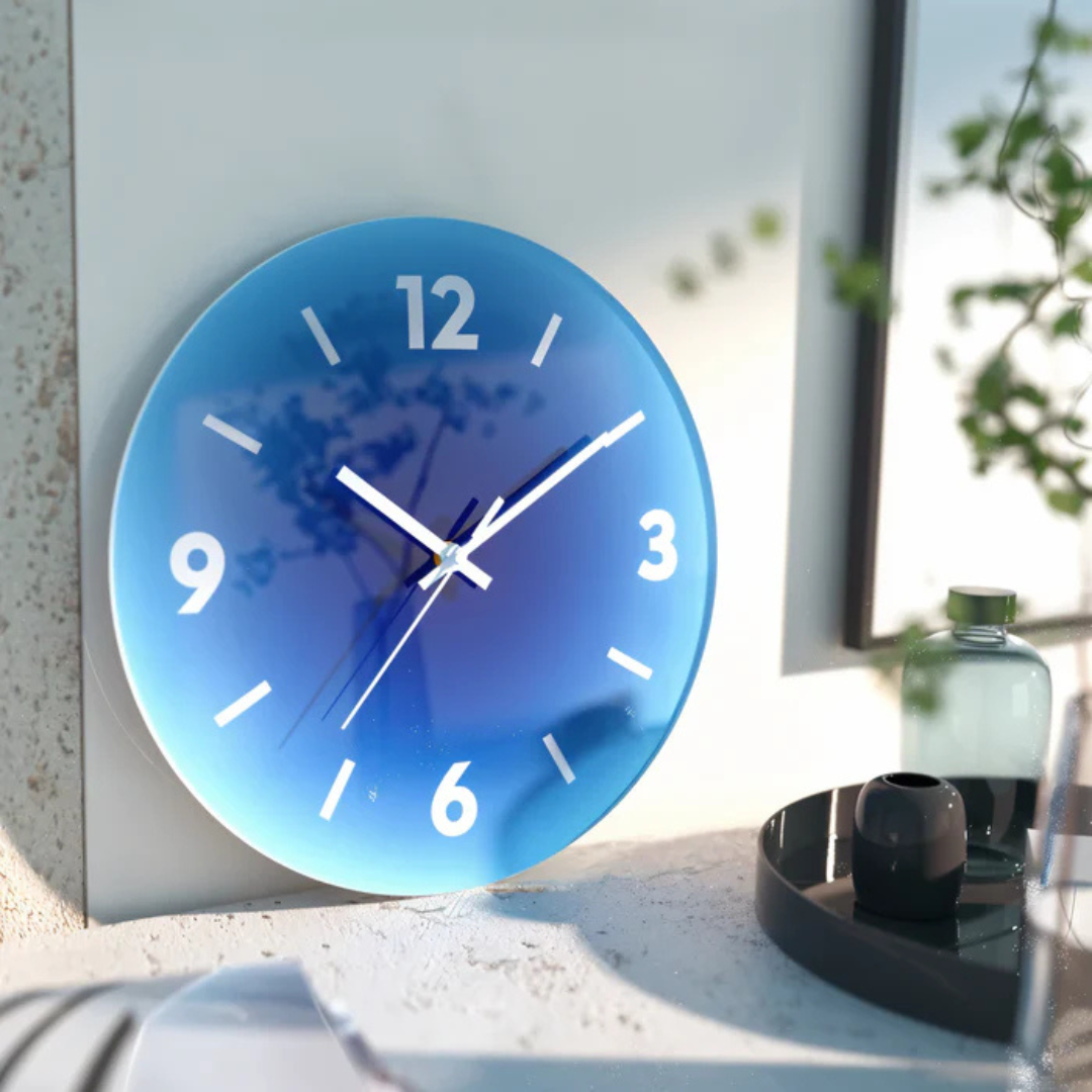 Calia – Horloge Murale Design en Verre