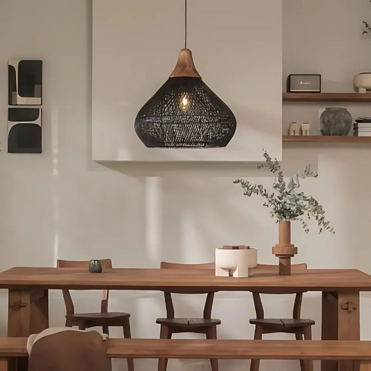 Serena - Lampe Suspendue En Osier Style Boho
