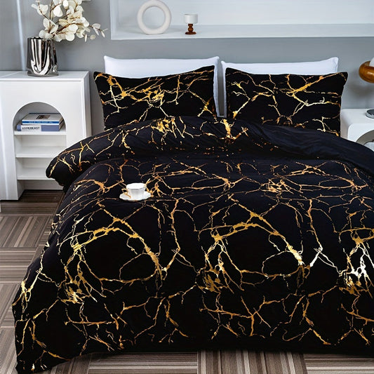 Sirah - Housse de Couette en Marbre de Luxe et Confortable