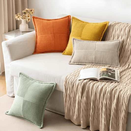 Duvane - Housse de Coussin Unie Anti-Taches
