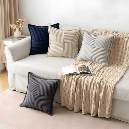 Duvane - Housse de Coussin Unie Anti-Taches