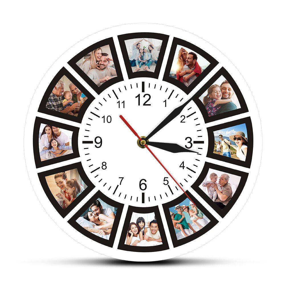 Camena - Horloge Murale Personnalisable avec Photos