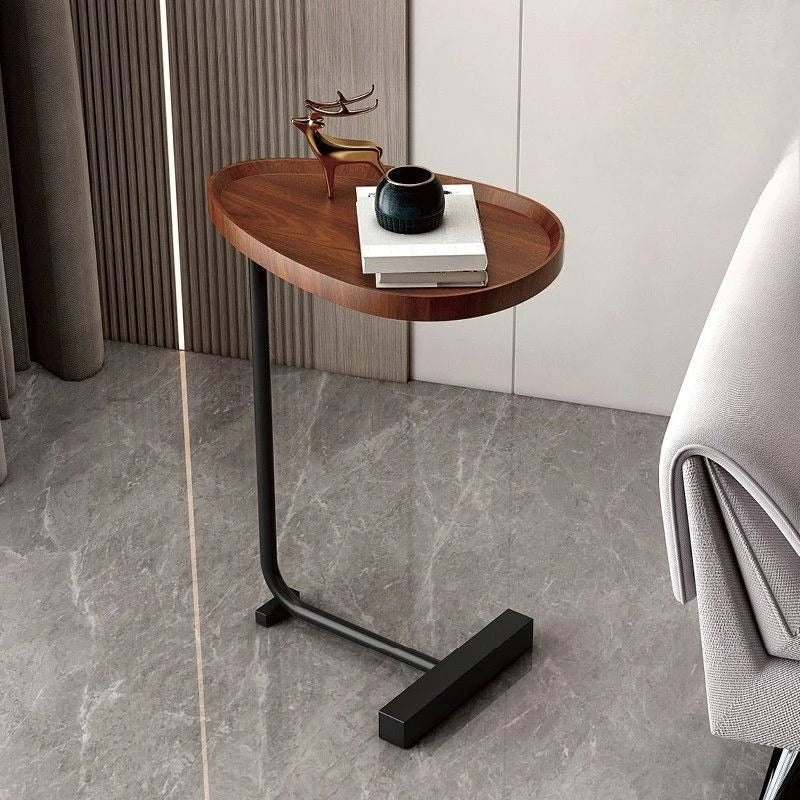 Octavia - Table d’Appoint Mobile en Forme de C Idéale pour le Canapé ou le Lit