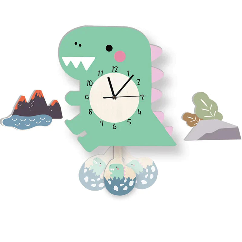 Caelora - Horloge Murale Animaux pour Enfants
