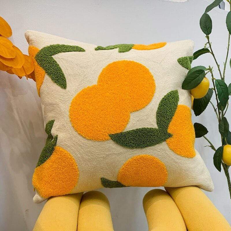 Amoria - Coussin Décoratif Brodé Orange